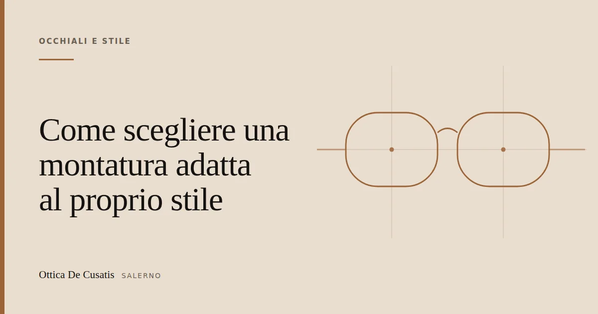 Come scegliere una montatura adatta al proprio stile
