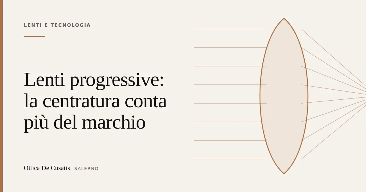 Lenti progressive: la centratura conta più del marchio