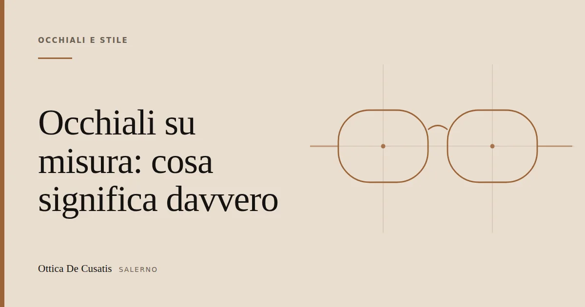 Occhiali su misura: cosa significa davvero