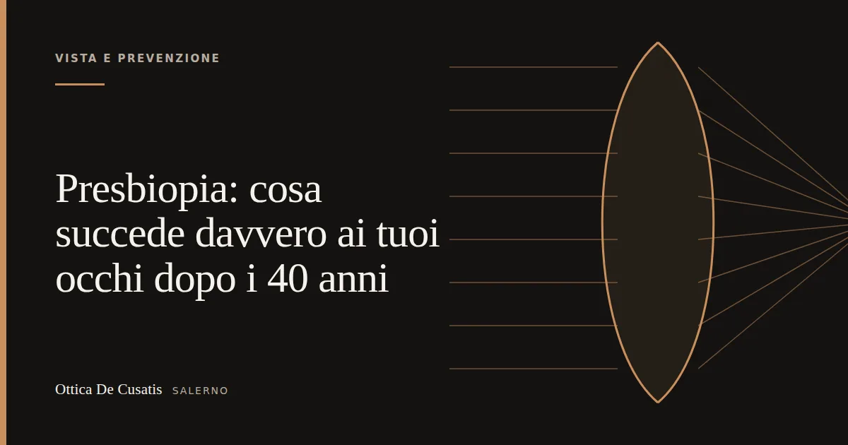 Presbiopia: cosa succede davvero ai tuoi occhi dopo i 40 anni